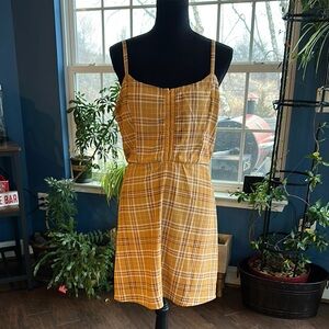 💐Spring sale! 50% off!💐NWOT Yellow Plaid Women's Dress